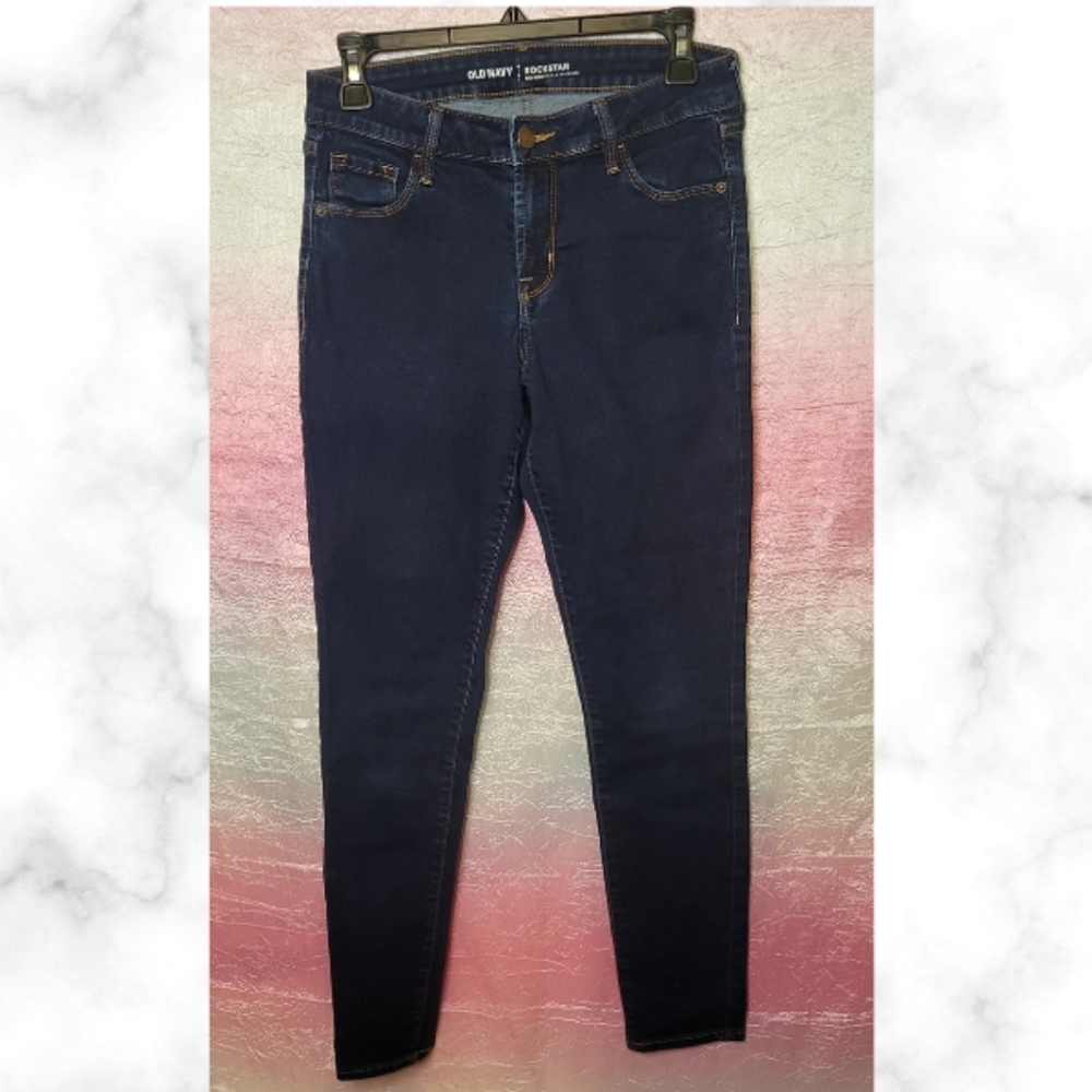 Old Navy rockstar dark skinny jeans size 6